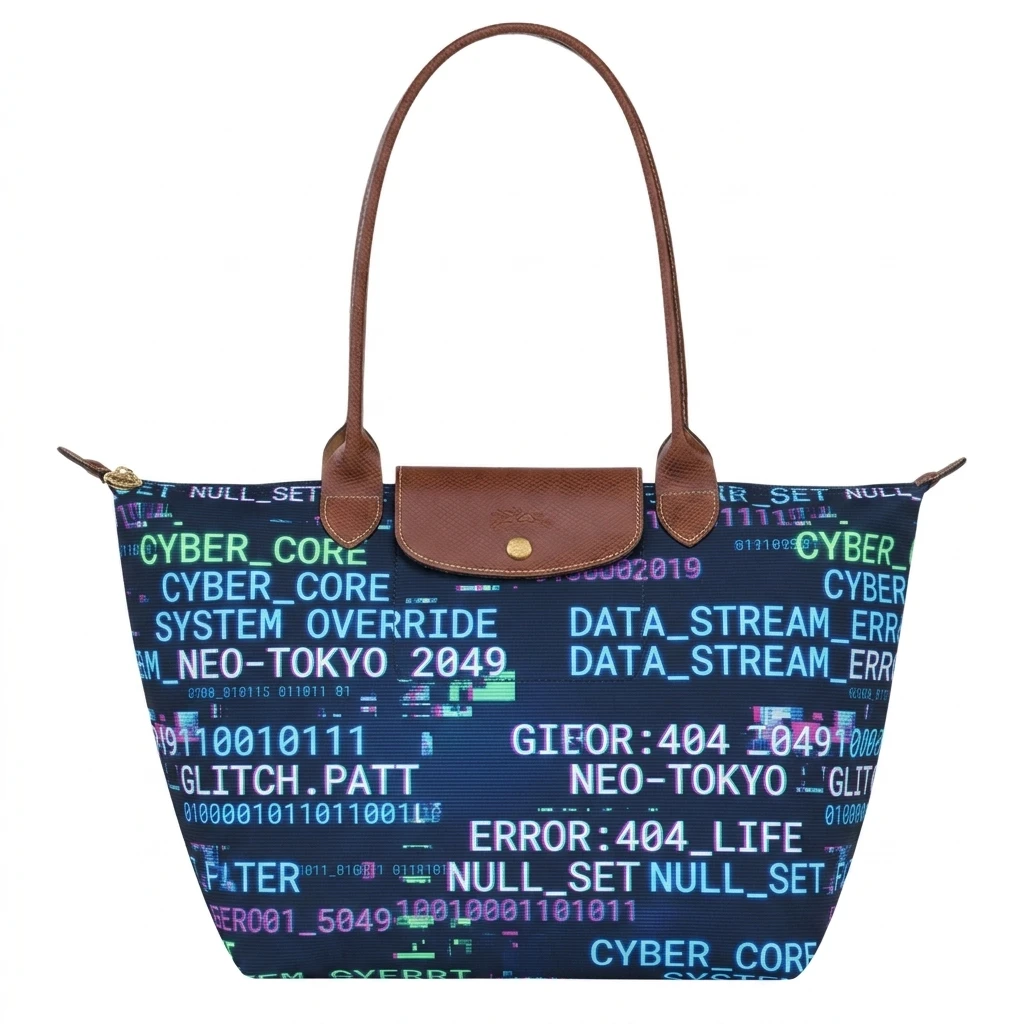 Longchamp Le Pliage Original L Tote Bag In Glitch Cyber-Pop 3 Longchamp Le Pliage Original L Tote Bag In Glitch Cyber-Pop