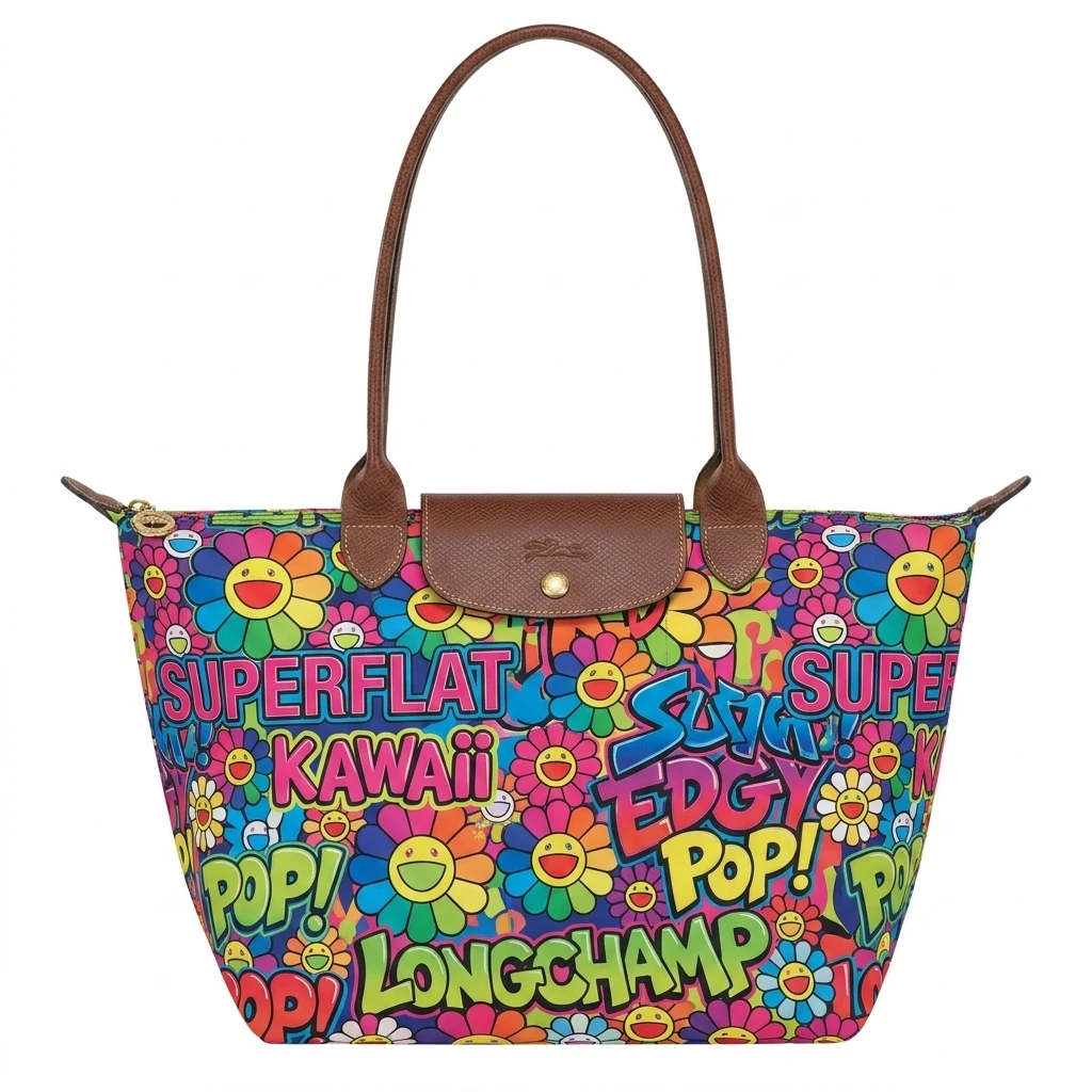 Longchamp Le Pliage Original L Tote Bag In Superflat Street Pop 3 Longchamp Le Pliage Original L Tote Bag In Superflat Street Pop