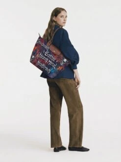 Front Page 9 Alternative view of Longchamp Le Pliage Original L Tote Bag In Gothic Heavy Metal Pop