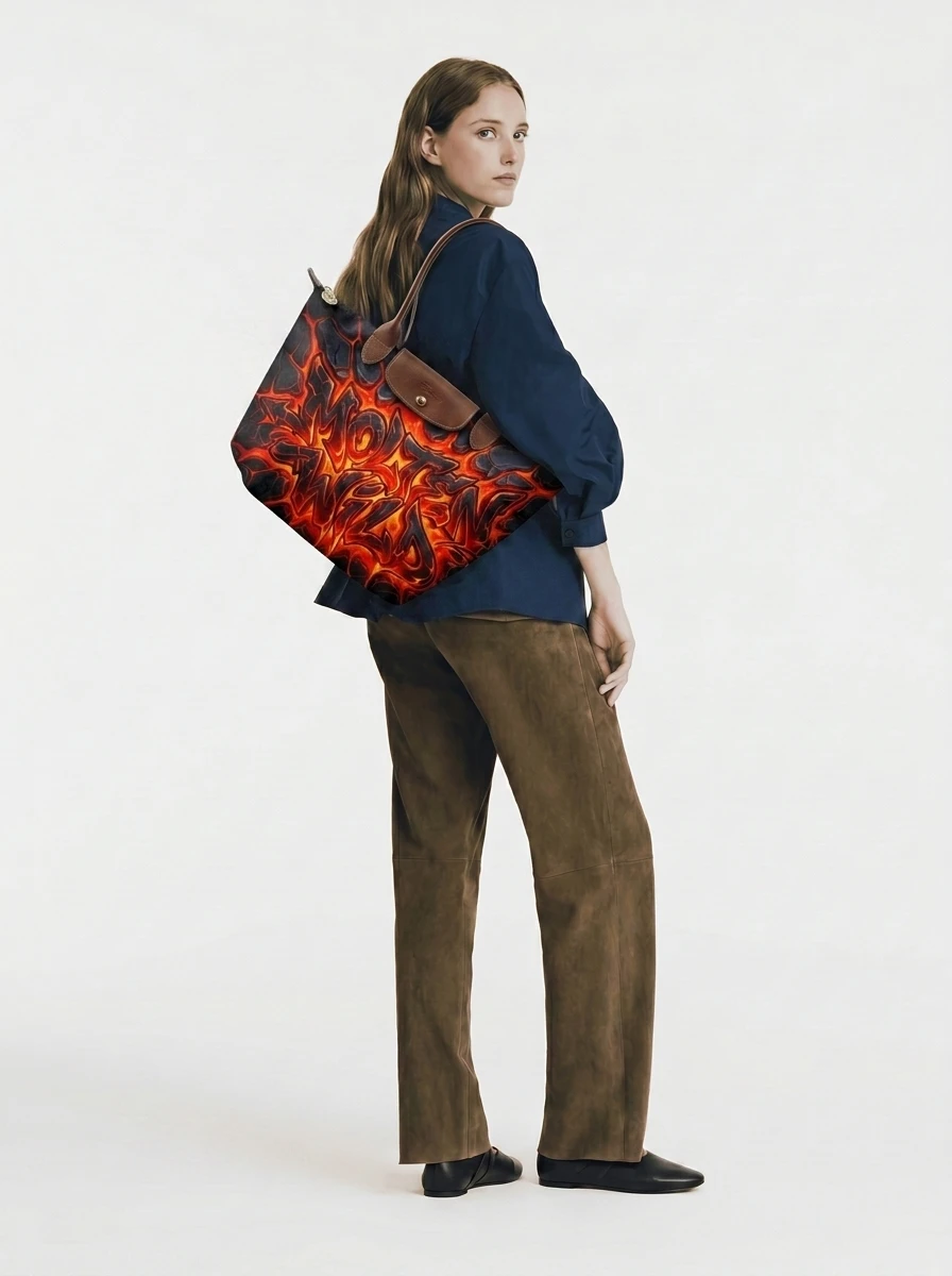 Longchamp Le Pliage Original L Tote Bag In Molten Lava Core 4 Longchamp Le Pliage Original L Tote Bag In Molten Lava Core - Image 2
