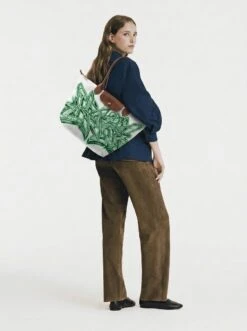 Alternative view of Longchamp Le Pliage Original L Tote Bag With X-Ray Skeleton Wildstyle Print