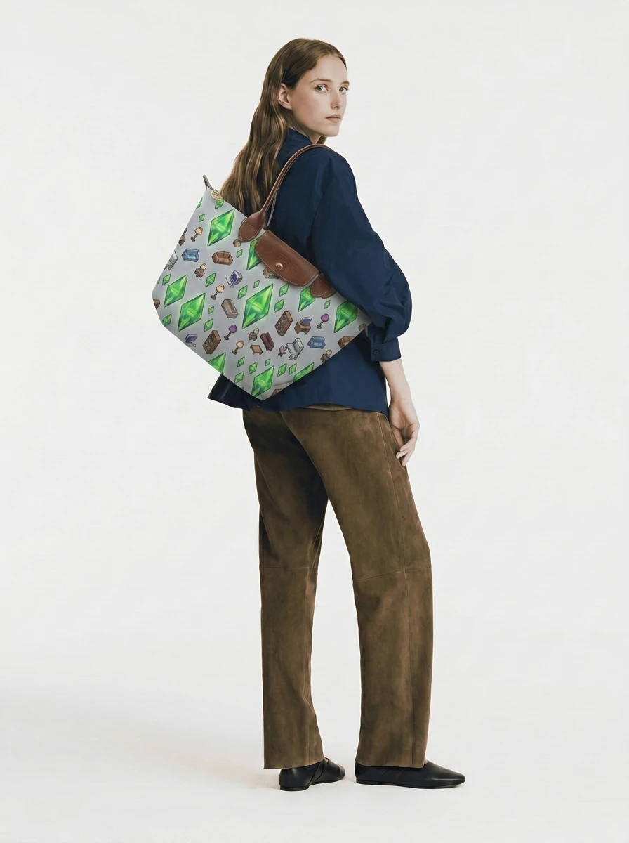 Longchamp Le Pliage Original L Tote Bag In Life Sim Plumbob 4 Longchamp Le Pliage Original L Tote Bag In Life Sim Plumbob - Image 2