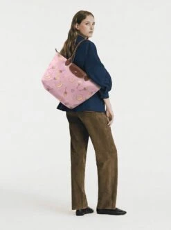Alternative view of Longchamp Le Pliage Original L Tote Bag In 90s Magical Girl Anime Print