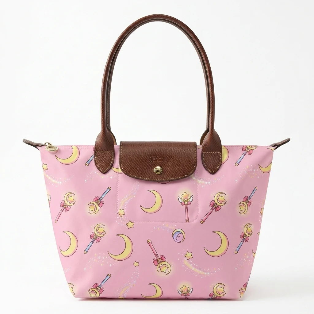 Longchamp Le Pliage Original L Tote Bag In 90s Magical Girl Anime Print 3 Longchamp Le Pliage Original L Tote Bag In 90s Magical Girl Anime Print