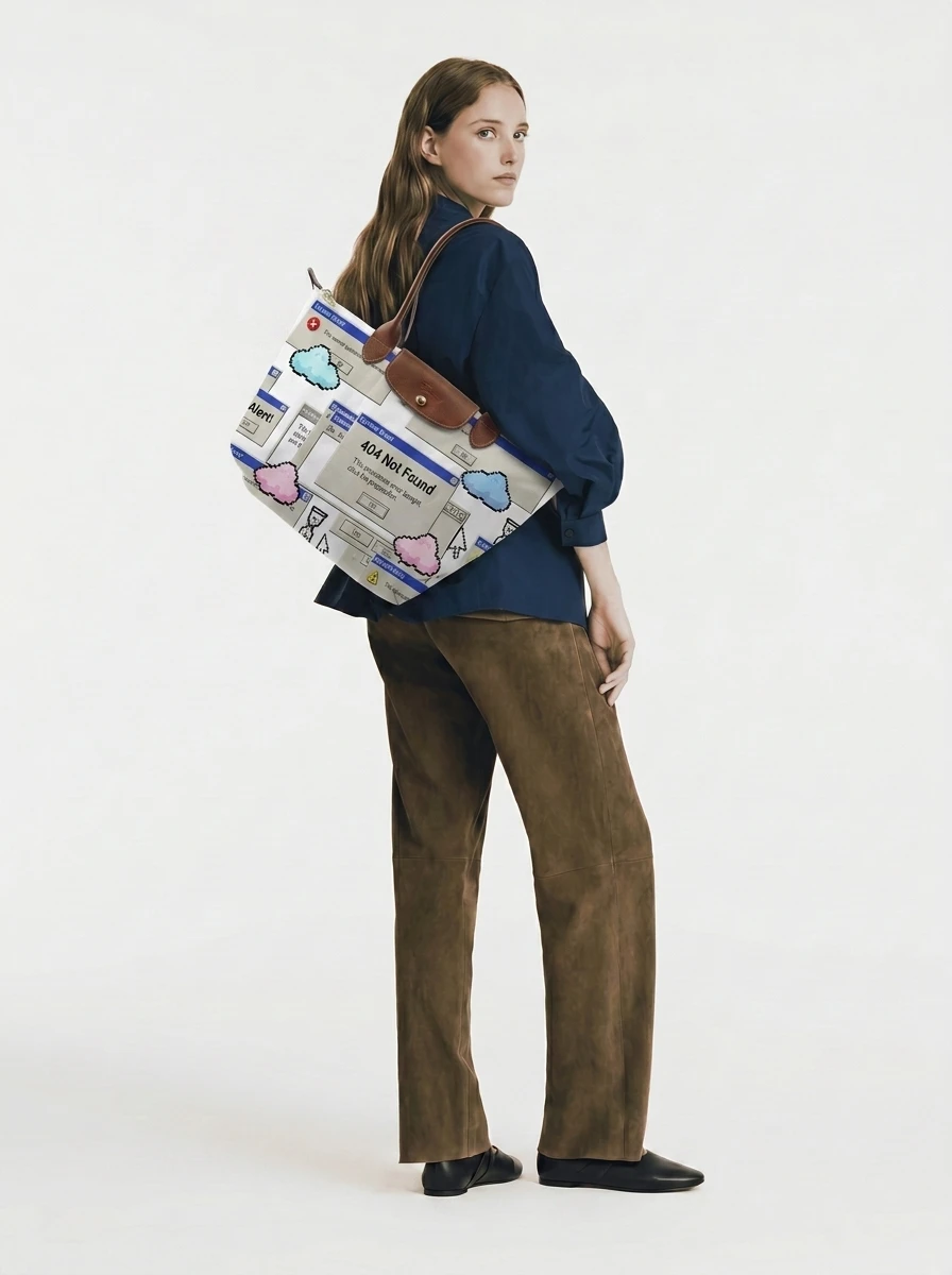 Longchamp Le Pliage Original L Tote Bag In Webcore / Old Internet 4 Longchamp Le Pliage Original L Tote Bag In Webcore / Old Internet - Image 2