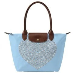 Longchamp Le Pliage Original L Tote Bag In Bedazzled Rhinestone Illusion