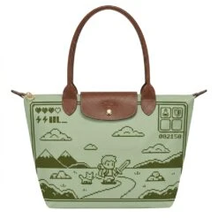 Longchamp Le Pliage Original L Tote Bag Gameboy Monochrome Green
