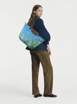 Alternative view of Longchamp Le Pliage Original L Tote Bag In Frutiger Aero Tech