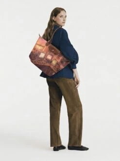 Alternative view of Longchamp Le Pliage Original L Tote Bag With Lo-Fi Chillhop Anime Print