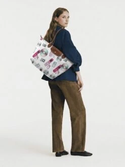 Alternative view of Longchamp Le Pliage Original L Tote Bag In Flip Phones & CDs Collage