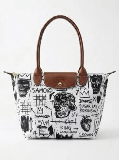 Longchamp Le Pliage Original L Tote Bag In Monochrome Charcoal Sketch