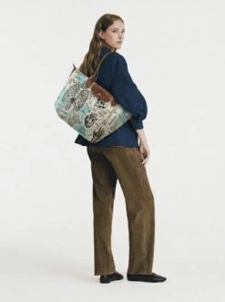 Alternative view of Longchamp Le Pliage Original L Tote Bag In Gray's Anatomy Study