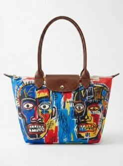 Longchamp Le Pliage Original L Tote Bag In Tribal Masks