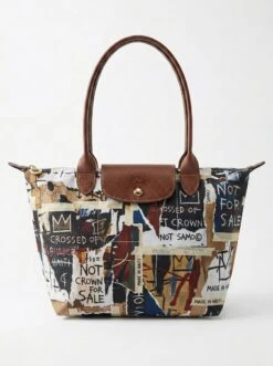 Longchamp Le Pliage Original L Tote Bag In Torn Collage Illusion