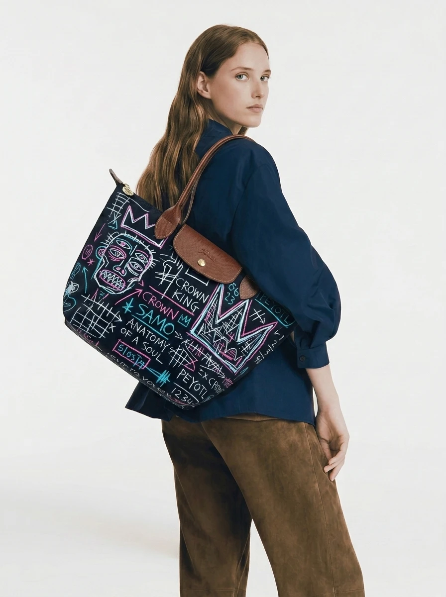 Longchamp Le Pliage Original L Tote Bag In Neon Chalk On Blackboard 4 Longchamp Le Pliage Original L Tote Bag In Neon Chalk On Blackboard - Image 2