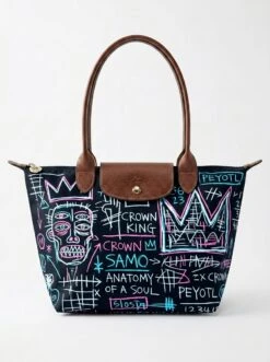 Longchamp Le Pliage Original L Tote Bag In Neon Chalk On Blackboard