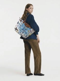 Alternative view of Longchamp Le Pliage Original L Tote Bag In Airplanes & Falling