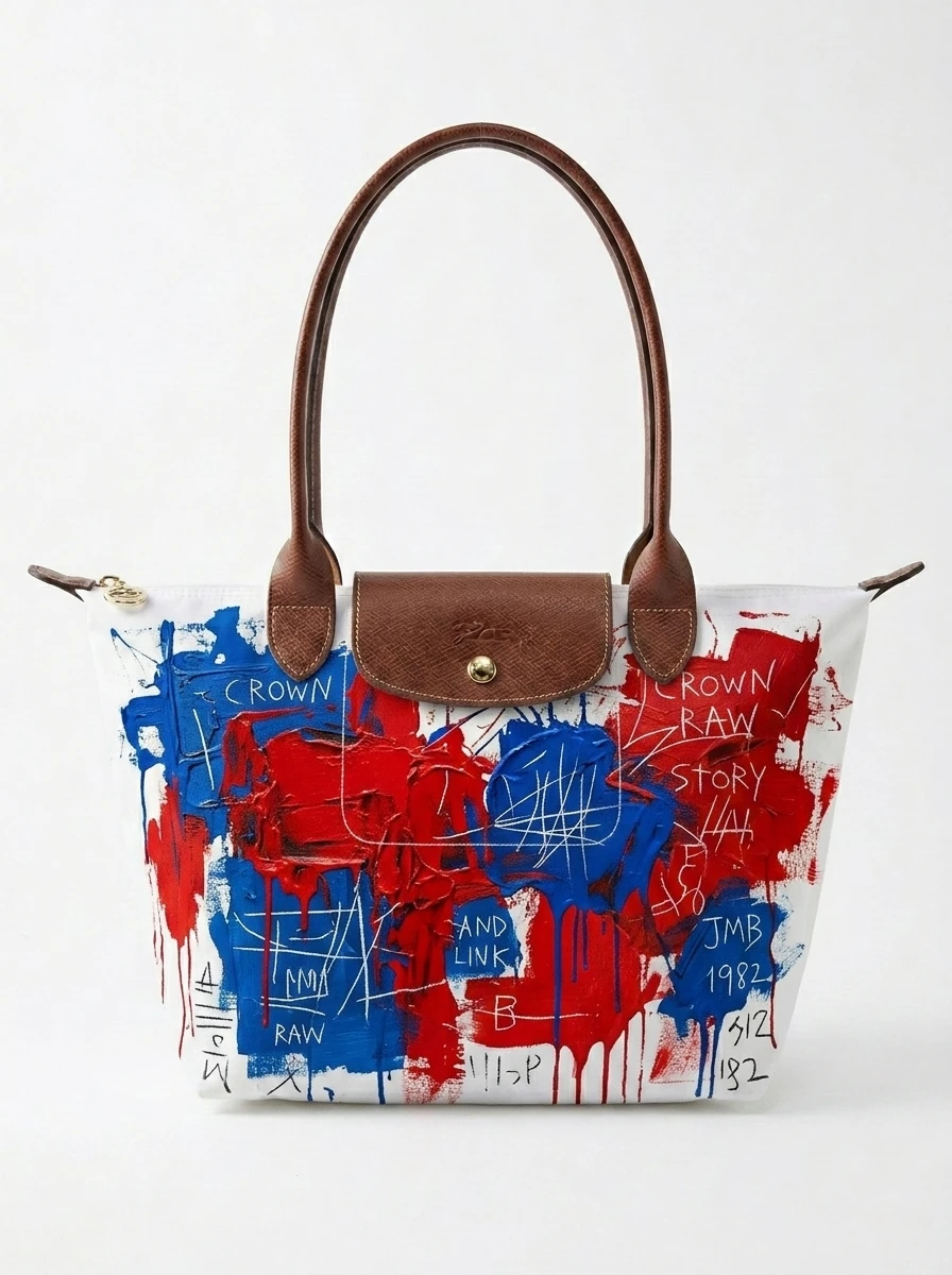 Longchamp Le Pliage Original L Tote Bag Red & Blue Contrast 3 Longchamp Le Pliage Original L Tote Bag Red & Blue Contrast