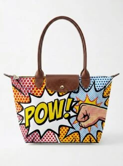 Longchamp Le Pliage Original L Tote Bag, Lichtenstein Comic Pop