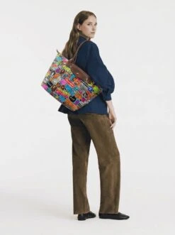 Alternative view of Longchamp Le Pliage Original L Tote Bag In Urban Sticker Bomb