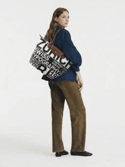 Alternative view of Longchamp Le Pliage Original L Tote Bag In Swiss Minimalist Big Type