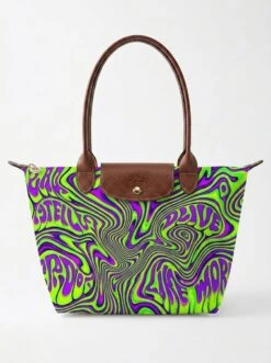 Longchamp Le Pliage Original L Tote Bag, Acid Psychedelic Pop