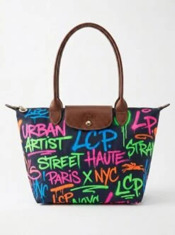Longchamp Le Pliage Original L Tote Bag In Luxury Neon Monogram Brush