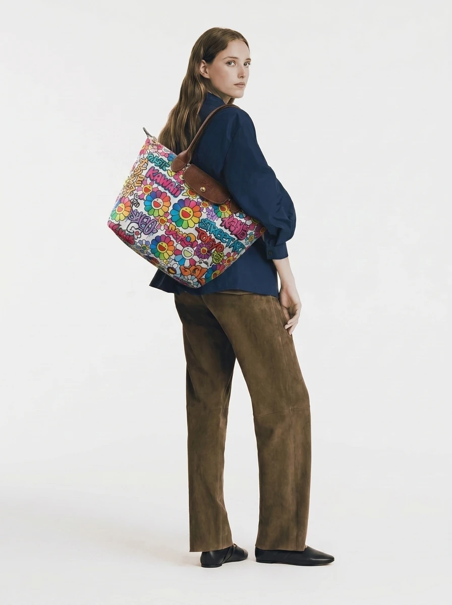 Longchamp Le Pliage Original L Tote Bag, Superflat Street Pop 4 Longchamp Le Pliage Original L Tote Bag, Superflat Street Pop - Image 2