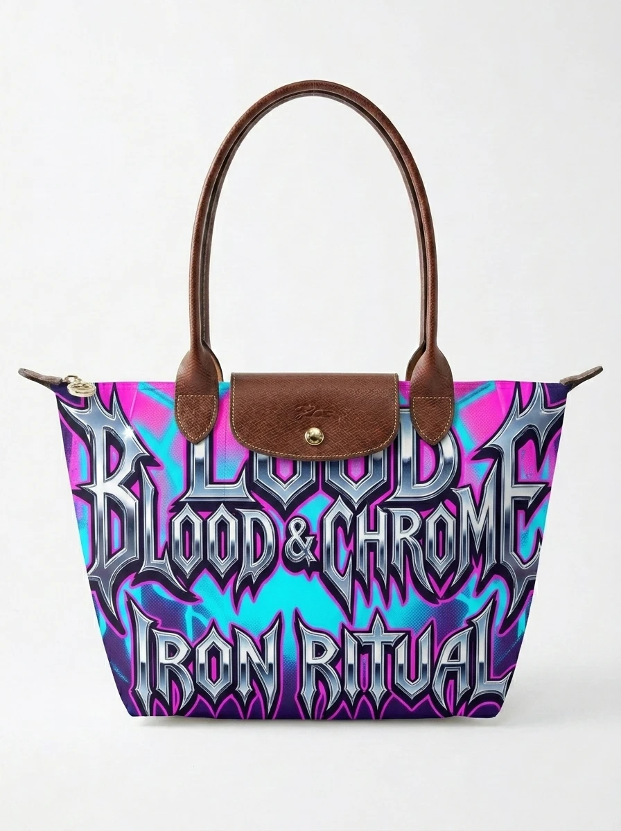 Longchamp Le Pliage Original L Tote Bag In Gothic Heavy Metal Pop 3 Longchamp Le Pliage Original L Tote Bag In Gothic Heavy Metal Pop