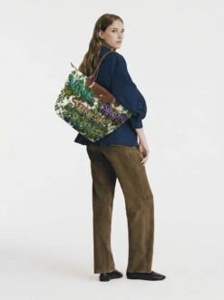 Alternative view of Longchamp Le Pliage Original L Tote Bag In Jungle Overgrowth Ruins