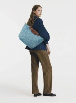 Alternative view of Longchamp Le Pliage Original L Tote Bag Architectural Blueprint