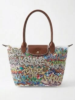 Longchamp Le Pliage Original L Tote Bag In Diamond-Encrusted Wildstyle