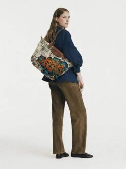 Alternative view of Longchamp Le Pliage Original L Tote Bag In Torn Wheatpaste Poster