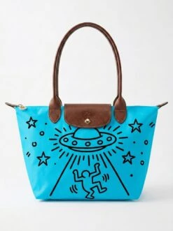 Longchamp Le Pliage Original L Tote Bag In UFO Abduction