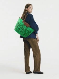 Alternative view of Longchamp Le Pliage Original L Tote Bag In Holding The Earth