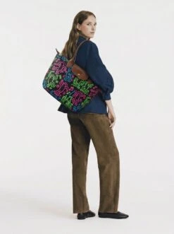 Alternative view of Longchamp Le Pliage Original L Tote Bag In Neon Disco Party