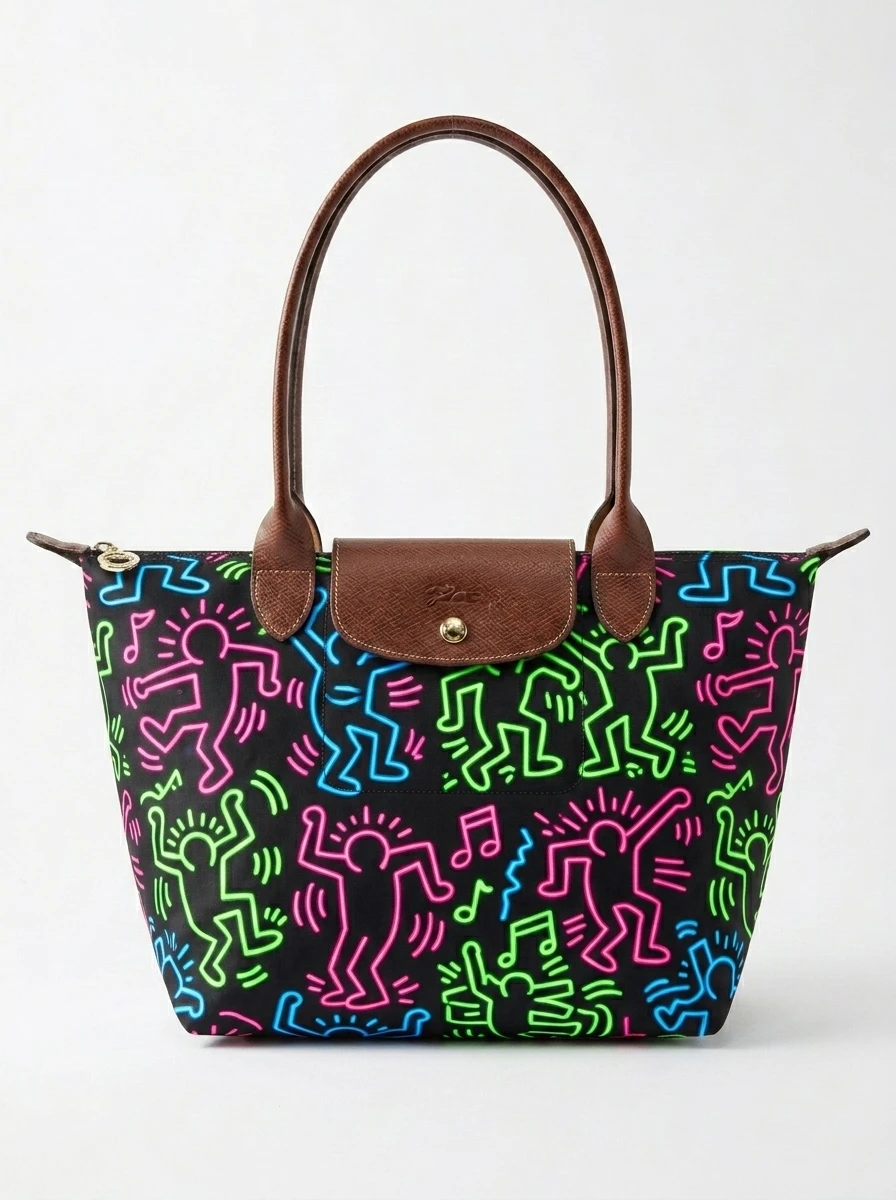 Longchamp Le Pliage Original L Tote Bag In Neon Disco Party 3 Longchamp Le Pliage Original L Tote Bag In Neon Disco Party