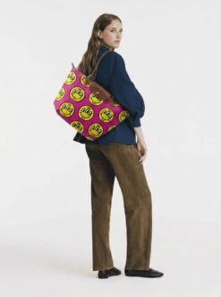 Alternative view of Longchamp Le Pliage Original L Tote Bag In Three-Eyed Smiling Faces