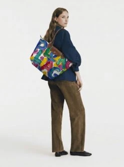 Alternative view of Longchamp Le Pliage Original L Tote Bag In Warhol Silk-Screen Pop