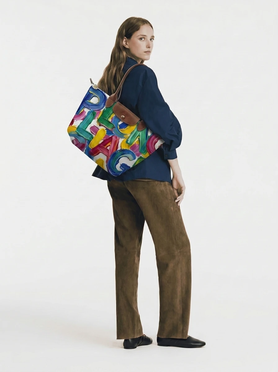 Longchamp Le Pliage Original L Tote Bag In Warhol Silk-Screen Pop 3 Longchamp Le Pliage Original L Tote Bag In Warhol Silk-Screen Pop - Image 2